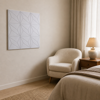 Panneaux décoratifs acoustiques pour murs, feutre polyester, formes étoile, losange, hexagone, en stock, pour utilisation dans les salles de cinéma maison