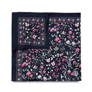 Foulard Quadrato Vintage con Stampa Floreale per Donne, <span class=keywords><strong>Blu</strong></span> Scuro, Effetto Seta Satinata, <span class=keywords><strong>Elegante</strong></span> Bandana per Testa, Collo e Capelli - Product Image 3