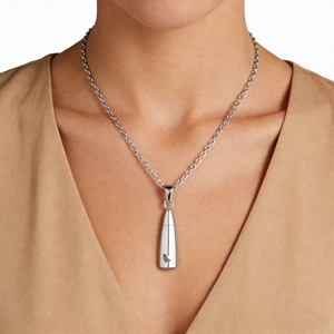 Kalung Perhiasan Kremasi Baja Anti Karat Bentuk Tetesan Air, Wadah Abu Jenazah Hewan Peliharaan MECYLIFE, Tempat Penyimpanan Bulu Hewan Peliharaan - Product Image 4