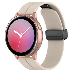 Bracelets de montre universels en silicone 20 mm 22 mm avec boucle pliante noire ou argentée pour Samsung, <span class=keywords><strong>Amazfit</strong></span>, <span class=keywords><strong>Huawei</strong></span>, Garmin, etc. - Product Image 1