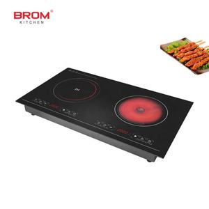 <span class=keywords><strong>Estufa</strong></span> de cocina de cerámica halógena con 2 quemadores integrados, Cocina de Inducción comercial, olla caliente eléctrica, cocina <span class=keywords><strong>infrarroja</strong></span> - Product Image 1