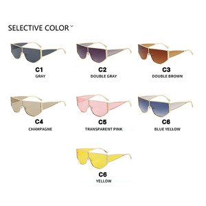 Lunettes de soleil polygonales irrégulières UV400, mode européenne et américaine, femmes, style punk unique, protection solaire extérieure - Product Image 5