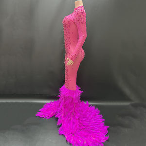 Novance y2222 שמלות ערב אלגנטיות 2024 שמלות כלה עבור שושבינה hinestone יוקרה חם בגדי נשים ורוד - Product Image 4