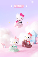 100% Auténtico, Juego de 18 Piezas, Sanrio Hello Kitty, Serie Little Horse Beans, Caja Sorpresa, Linda Figura de Dibujos Animados, Adorno de Escritorio