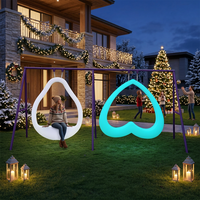 Décoration de jardin lumineuse à LED, multicolore, télécommandée, IP54, à intensité variable, avec batterie au lithium, pour Noël et Thanksgiving