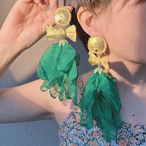 Kaiei – boucles d'oreilles pendantes pour femme et fille, Design de luxe, en dentelle, pétales de coton, fleur de fée, <span class=keywords><strong>100</strong></span> - Product Image 5