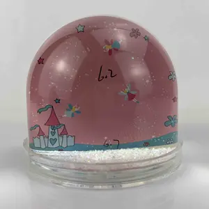 OEM Customized Acrylic Plastic PMMA Clear Sand Liquid Water Floating Glitter Quicksand Dome Ball Snow Globe Photo Picture Frame