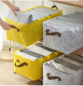 Khung thép lưu trữ hộp có thể gập lại hộ gia đình hàng hóa tủ quần áo ngăn kéo loại chống bụi sắp xếp lưu trữ hộp