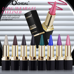 Wholesale Vegan Smudgepoof Gel <b>Waterproof</b> Eyeliner Pencil Private Label Blue Black Mini Custom Colourful White Eyeliner <b>Pen</b> - Product Image 1