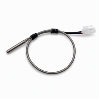 Sensor Suhu Platinum Resistance RTD PT100 Kelas B untuk Penggunaan Oven Suhu Tinggi Akurasi 1C Dilengkapi Probe Baja SUS Berjaring