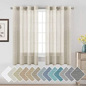 Rideaux en voile de lin synthétique prêts à poser, personnalisés XinLan, rideaux transparents doux et diffuseurs de lumière pour l'intimité - Product Image 2