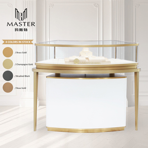 Comptoir de présentation de bijoux LED <span class=keywords><strong>moderne</strong></span> MASTER 135*55*100cm, taille personnalisée et <span class=keywords><strong>vitrine</strong></span> de présentation avec base en LC blanche pour bijouterie - Product Image 4