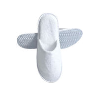 Chaussons de spa confortables en polaire corail personnalisés et partagés pour hôtel avec conditionnement - Chaussons en éponge de Dollar Store