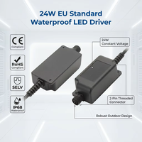 Driver LED étanche 24W 12V 24V pour éclairage paysager extérieur et miroir de salle de bain intelligent IP68, adaptateur secteur compact 103mm