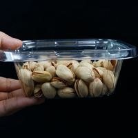 Conteneur alimentaire à clapet personnalisable en PET transparent de 32 oz, de qualité alimentaire, pour salades, herbes, sushis, sucre