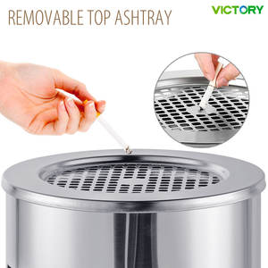 Hotel Lobby Hal Astary Vuilnisbak Roestvrij Stalen Asbak Bin Winkelcentrum Vuilnisbak - Product Image 3