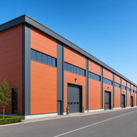 Bâtiment d'usine préfabriqué en acier, atelier industriel, structure métallique à grande portée et à multiples portes pour la fabrication