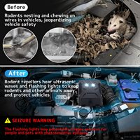 Répulsif de souris à ultrasons 3 en 1 pour moteur de voiture, protection à long terme, répulsif de rongeurs et rats ennemis