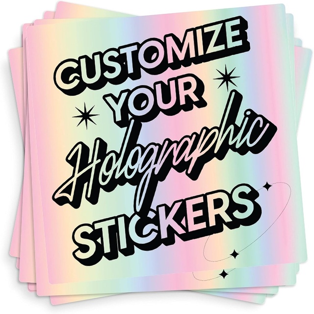 Custom Holographic Decals for Laptop Phone Case Skateboard Vinyl Die Cut Stickers for Gadgets Gaming Accessories