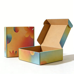 Boîtes d'expédition pliables personnalisées imprimées, boîtes d'emballage cadeau en carton ondulé pour cosmétiques - Product Image 1