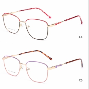 Montura de gafas de negocios Retro ultraligeras a la moda para mujer, nuevas gafas de Metal para mujer con <span class=keywords><strong>arte</strong></span> personalizado, Estilo clásico - Product Image 4