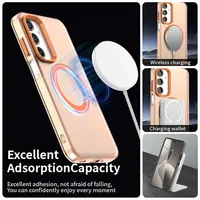 Étui pour Samsung Galaxy M15 M35 M55 5G M14 4G M05 Étui de téléphone à chargement sans fil magnétique pour Samsung F55 F15 F14 5G Coque arrière