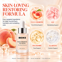 Sérum Probiotique Végétalien à la Pêche BEIKE OEM, Emballage Personnalisé, Marque Privée OEM, Soin de la Peau du Visage