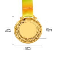 Vente en gros de trophées de médailles en métal vierges de sublimation de finisseur sportif de haute qualité personnalisés