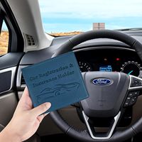 Porte-documents de voiture en cuir PU premium durable, organiseur de boîte à gants avec design personnalisable pour papiers de véhicule et accessoires