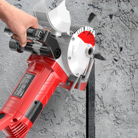 Rainureuse murale électrique 125 mm, machine de découpe industrielle pour rainures de béton, outil électrique multi-lames pour rainures humides et sèches