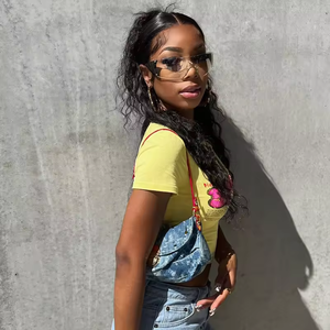 Fashion Short Sleeve Streetwear Sexy Hot Girls Crop <strong>Tops</strong> T Shirts Tees <strong>Women</strong> Summer Letter Printed <strong>Yellow</strong> Casual <strong>Tops</strong> - Product Image 4