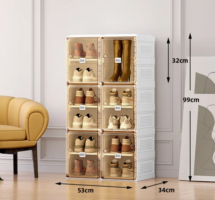 2022 sell now stackable storage clear fit all Basketball shoes storage shoe rack Schuhkarton Caixa de sapato Handbag storage