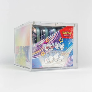 Custom Clear Acrylic Pokemoned <b>Mini</b> 8 and 10 Tin <b>Box</b> <b>Storage</b> Protector for TCG Collection - Product Image 1