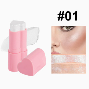 Barra de Colorete en Crema con Forma de Corazón, Barra de Contorno de Alto Brillo, Iluminador Facial, Pigmentos Duraderos que Cambian de Color - Product Image 4