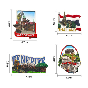 Imán de Refrigerador Personalizado de Resina 3D Ecológico y Duradero, Recuerdo Hecho a Mano para <span class=keywords><strong>Ciudades</strong></span> como Tailandia, Varsovia y Tenerife - Product Image 1