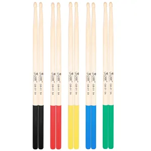 Wholesale Cheap SLADE Color Rubber Handle Antiskid Drum Sticks 5A 41cm Tip Maple Wood Drumsticks drum sticks