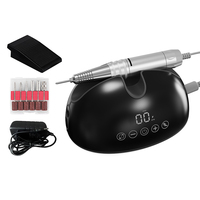 Perceuse à ongles électrique rechargeable, écran tactile LCD 35000 tr/min, professionnel, vitesse réglable, double mode main/pied, portable