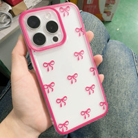 Coque de téléphone antichoc et étanche pour fille avec nœud papillon, style tendance, vente en gros, compatible iPhone 17 16 15 14 13 12 11 Pro Max XS XR Mini Plus