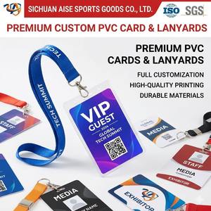 Badge d'identification personnalisé en PVC écologique et étanche avec crochet et cordon pour athlètes de marathon et événements sportifs - Product Image 1