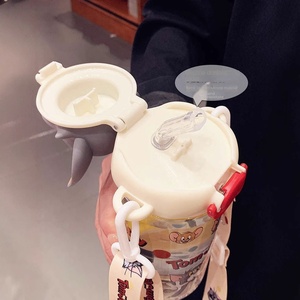 Vaso Infantil de Tritán Resistente a Altas Temperaturas con Correa de Transporte para Niños y Niñas, para la Escuela y el Verano, <span class=keywords><strong>Tom</strong></span> y Jerry - Product Image 3