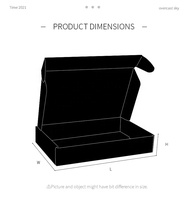Boîtes d'expédition en carton ondulé noir personnalisées avec logo, pliables, avec fermeture magnétique et pelliculage brillant pour vente en gros