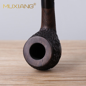 MUXIANG Wooden Tobacco Pipe Bent Shape Handmade Solid Wood Smoking Pipe For Personal Gift - Product Image 4