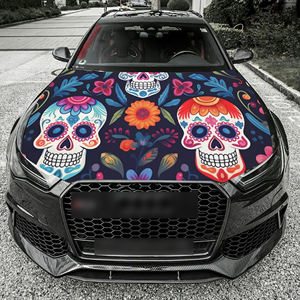 Funda para Capó <span class=keywords><strong>de</strong></span> Coche con Diseño del Día <span class=keywords><strong>de</strong></span> los Muertos Mexicano, 120x150cm, Bandera para Motor Delantero en Material <span class=keywords><strong>de</strong></span> Poliéster - Product Image 3