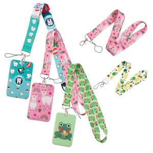 Porta <span class=keywords><strong>badge</strong></span> per carta d'identità con nome con cordino a nastro, cordino identificativo in plastica elastica dura all'ingrosso e porta carte di credito - Product Image 1