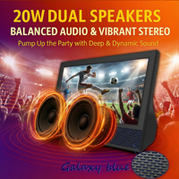 Máquina de Karaoke con 2 Micrófonos Inalámbricos, TV LED Profesional de 1366x768 16:9 para Uso en el Hogar, Campamento y Picnic