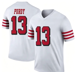 Nouveaux maillots de <span class=keywords><strong>San</strong></span> <span class=keywords><strong>Francisco</strong></span> # 13 Maillots de football américain Purdy Stitched Limited Edition USA - Product Image 5