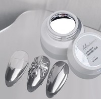 Art d'ongles Miroir argenté Super lumineux Peinture française Cordon de traction Crochet Bord Couleur Peinture Photothérapie Gel d'huile pour ongles