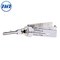 Lishi Tool-outil de serrurier 2 en 1, décodeur et ramassage pour dispositif, outil de serrurier, TOY43