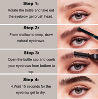 Gel rehausseur de sourcils de coiffage imperméable à l'eau longue durée gel transparent pour la stratification des sourcils marque privée végétalien vente en gros