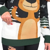 Pull de Noël moche personnalisé, pulls de Noël moches 3D, lancer d'anneaux de rennes, pull de Noël unisexe